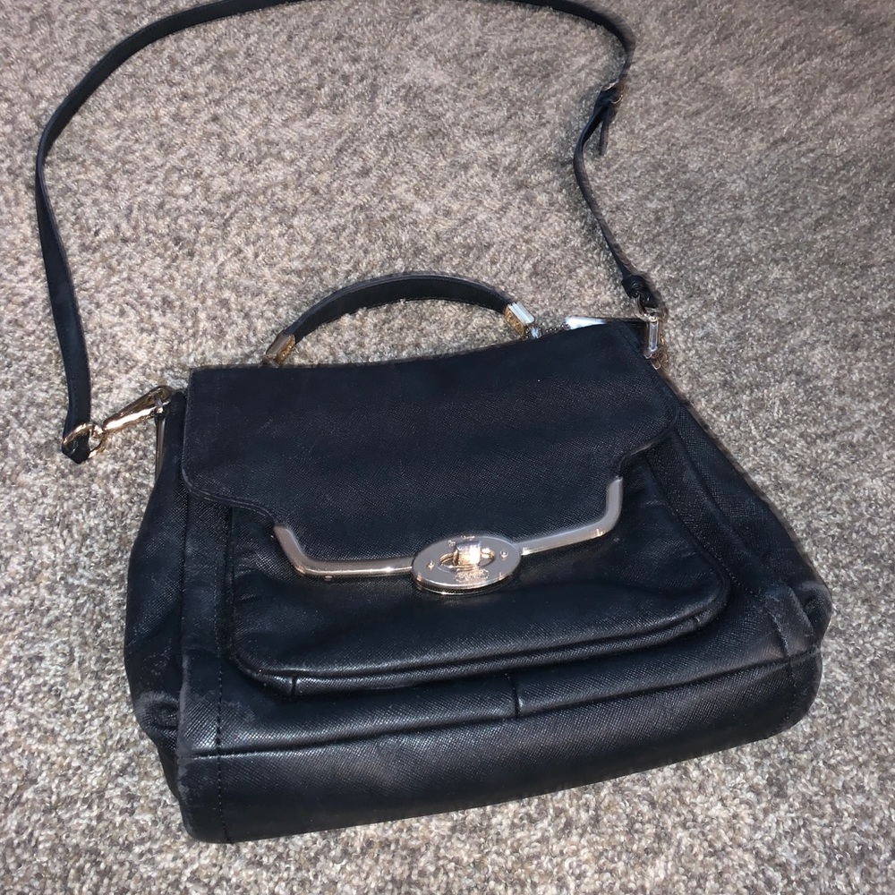 Coach cross body bag with gold hardware